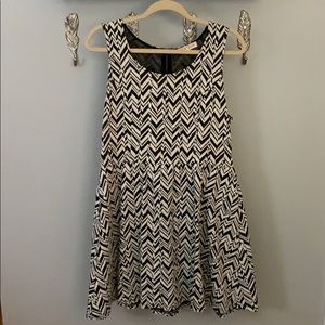 Rewind Black and White Pattern Dress